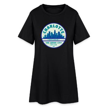 Charlotte Skyline Reine de la Ville - Robe T-shirt Femme - noir - Devant