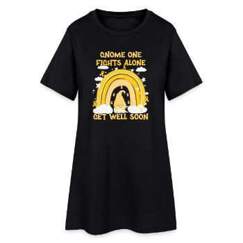 Gnome One Fights Alone Childhood Cancer - Women’s T-Shirt Dress - black - Front