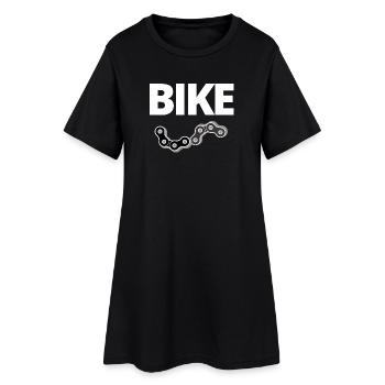 vélo, cycliste, fan de cyclisme - Robe T-shirt Femme - noir - Devant