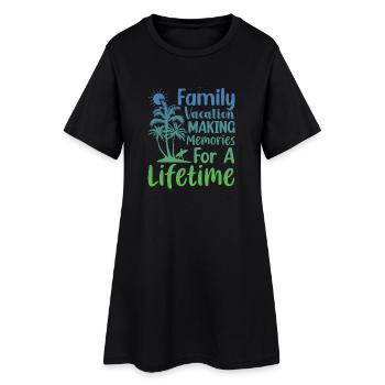 Family Vacation Making Memories Lifetime - Frauen T-Shirt-Kleid - Schwarz - Vorne