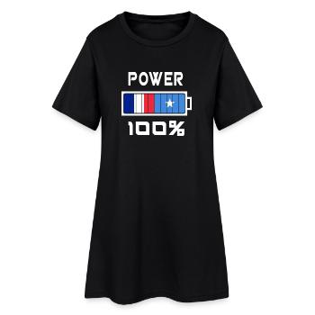 La Somalie et France Power 100 % - Robe T-shirt Femme - noir - Devant