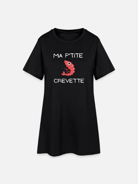crevette, ma petite crevette - Robe T-shirt Femme - noir