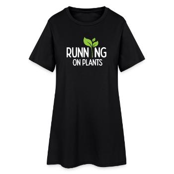 Running On Plants - Women’s T-Shirt Dress - black - Front