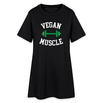 Muscle végétalien - Robe T-shirt Femme - noir - Devant