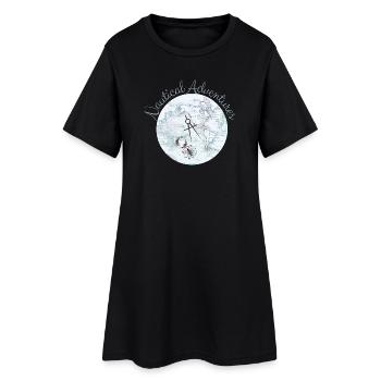 Nautical Adventures - Sailing Cruising Apparel - Frauen T-Shirt-Kleid - Schwarz - Vorne