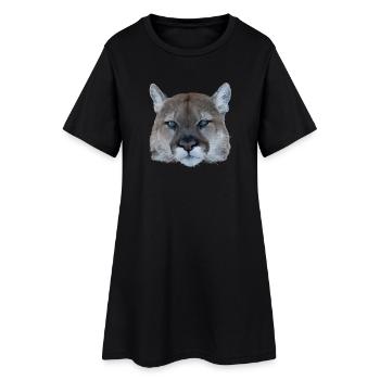 Panther - Frauen T-Shirt-Kleid - Schwarz - Vorne