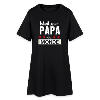 Meilleur papa du monde - Robe T-shirt Femme - noir - Devant