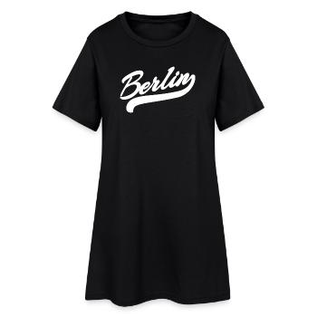 Berlin Rétro - Robe T-shirt Femme - noir - Devant