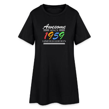 1959 - Frauen T-Shirt-Kleid - Schwarz - Vorne