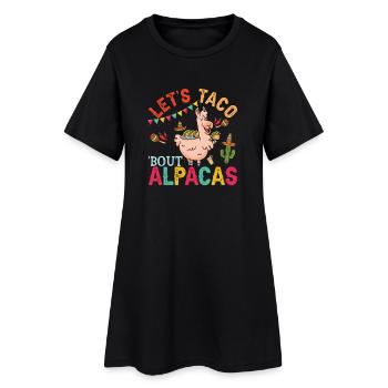 Let’s Taco Bout Alpagas Drôles de lamas - Robe T-shirt Femme - noir - Devant