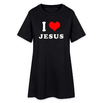 J'aime Jésus - Robe T-shirt Femme - noir - Devant