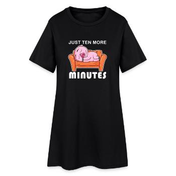 Dormez seulement dix minutes - Robe T-shirt Femme - noir - Devant