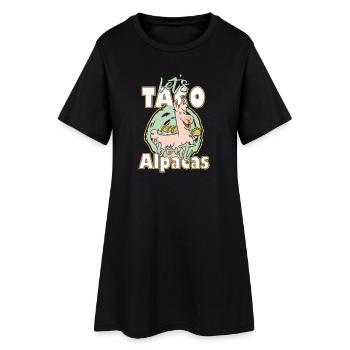 Let’s Taco Bout Alpagas Drôles de lamas - Robe T-shirt Femme - noir - Devant