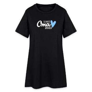 Oma 2023 Schwangerschaft verkünden - Frauen T-Shirt-Kleid - Schwarz - Vorne