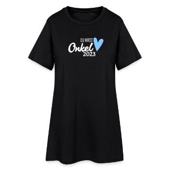 Onkel 2023 - Schwangerschaft verkünden Geschenk - Frauen T-Shirt-Kleid - Schwarz - Vorne