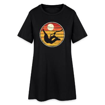 Vol Silhouette Coucher de Soleil - Robe T-shirt Femme - noir - Devant