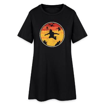 Sunset Skydiver Circle - Women’s T-Shirt Dress - black - Front