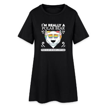 Ours polaire Ours polaire Dictons - Robe T-shirt Femme - noir - Devant