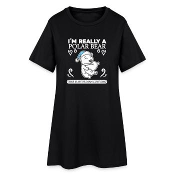 Polar bear - Women’s T-Shirt Dress - black - Front