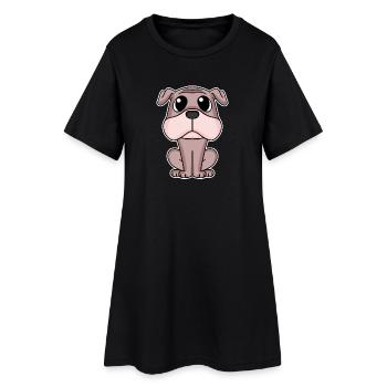 Propriétaire de chien carlin - Robe T-shirt Femme - noir - Devant