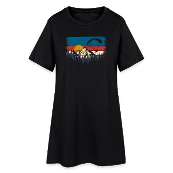 Sunset Ridge Paragliding Vista - Women’s T-Shirt Dress - black - Front