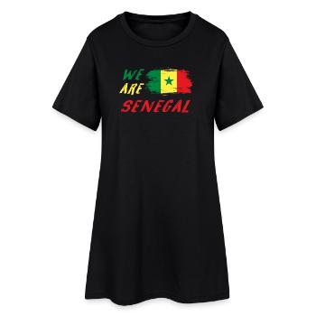 Nous sommes le Sénégal - Robe T-shirt Femme - noir - Devant