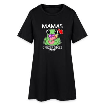 Baby 2022 - Geburt Schwanger 2022 - Baby Tochter - Frauen T-Shirt-Kleid - Schwarz - Vorne