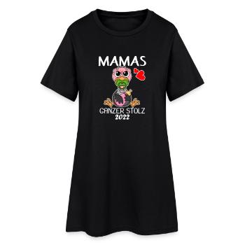Baby 2022 - Geburt Schwanger 2022 - Baby Tochter - Frauen T-Shirt-Kleid - Schwarz - Vorne