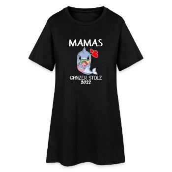 Baby 2022 - Geburt Schwanger 2022 - Baby Junge - Frauen T-Shirt-Kleid - Schwarz - Vorne