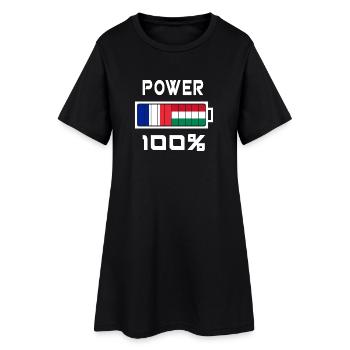 La Hongrie et France Power 100 % - Robe T-shirt Femme - noir - Devant