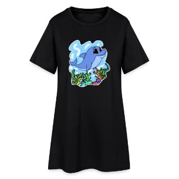 Dauphin - mammifères animaux marins environnement de conservation de la nature - Robe T-shirt Femme - noir - Devant