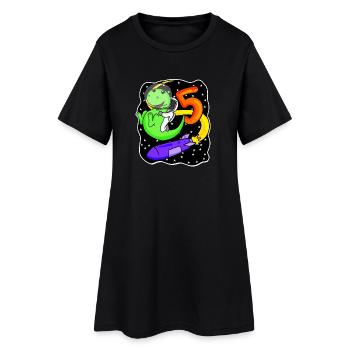 Garçon 5 ans - Cadeau 5ème anniversaire - Robe T-shirt Femme - noir - Devant