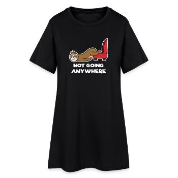 Animal Sloth Tired Lazy Jungle Statement - Women’s T-Shirt Dress - black - Front