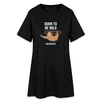 Déclaration de paresseux cool animal de l’habitant de la jungle - Robe T-shirt Femme - noir - Devant