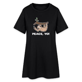 Cool Statement Sloth Jungle Dweller Hammock - Women’s T-Shirt Dress - black - Front