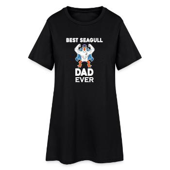Daddy Daddy North Sea Best Seagull Dad - Women’s T-Shirt Dress - black - Front