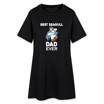 Daddy Daddy North Sea Best Seagull Dad - Women’s T-Shirt Dress - black - Front