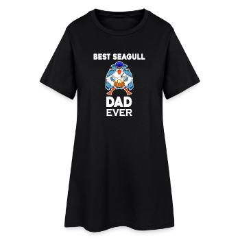 Daddy Daddy North Sea Best Seagull Dad - Women’s T-Shirt Dress - black - Front
