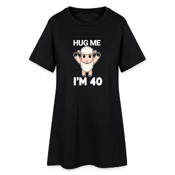 40 ans - 40 ans - câlin - Robe T-shirt Femme - noir - Devant