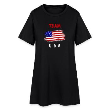 Team USA - Frauen T-Shirt-Kleid - Schwarz - Vorne