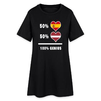 Génie de la Lettonie et de l’Espagne / cadeau - Robe T-shirt Femme - noir - Devant