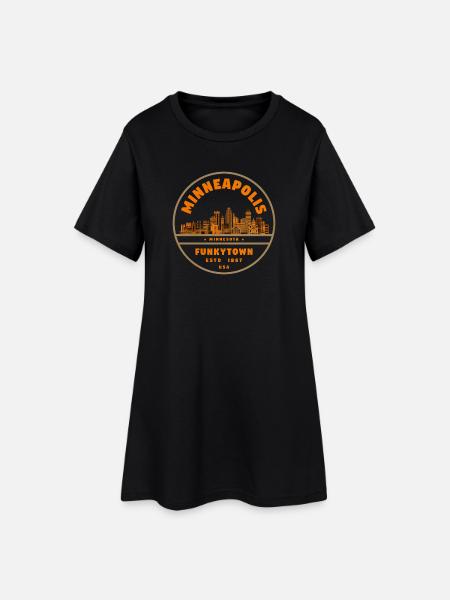 Minneapolis Minnesota - Robe T-shirt Femme - noir