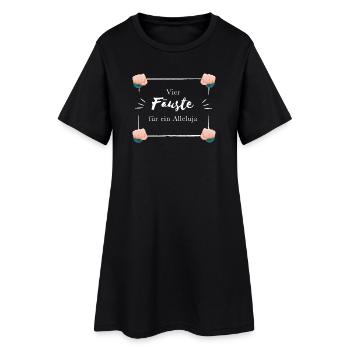 Four fists for an Alleluia - Women’s T-Shirt Dress - black - Front