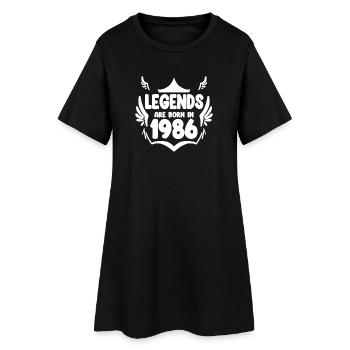 1986 - Jahrgang 1986 - Frauen T-Shirt-Kleid - Schwarz - Vorne