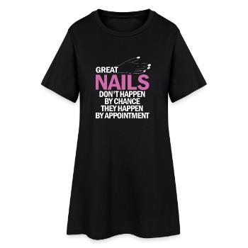 Les grands ongles ne viennent pas par hasard - Robe T-shirt Femme - noir - Devant