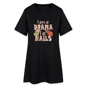 Je ne fais pas de drame, je fais des ongles - Robe T-shirt Femme - noir - Devant