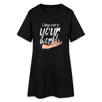J’apporte de la couleur à votre monde Nail Tech - Robe T-shirt Femme - noir - Devant