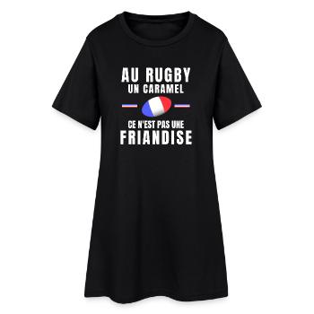 rugby, rugby sport, rugby humour, rugbyman - Robe T-shirt Femme - noir - Devant