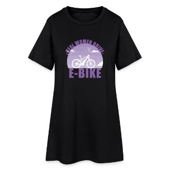 E-Bike Bike E Bike Battery Women Gift - Robe T-shirt Femme - noir - Devant