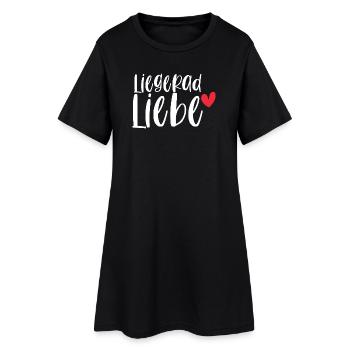 Fahrrad Liegerad Liebe Radsport Sport Geschenk - Frauen T-Shirt-Kleid - Schwarz - Vorne